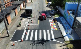 Sinalização de vias tem sido  executada durante as madrugadas