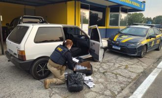 PRF prende mulher transportando cigarros contrabandeados em Pelotas