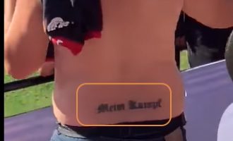 Torcedor é expulso ao exibir tatuagem nazista