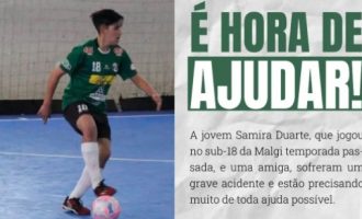 Meninas atletas sofrem acidente de moto e precisam de ajuda