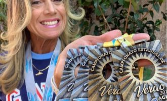 Kika leva quatro medalhas na Liga Pró de Natação Master