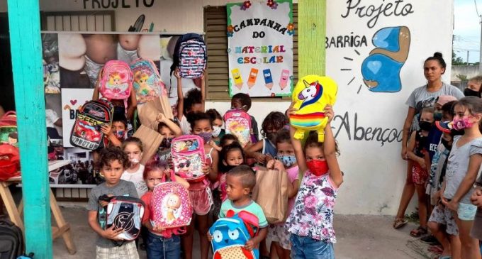 ZONA NORTE : Campanha solidária arrecada  material escolar para crianças