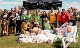 Treino solidário arrecada meia  tonelada de alimentos no Una