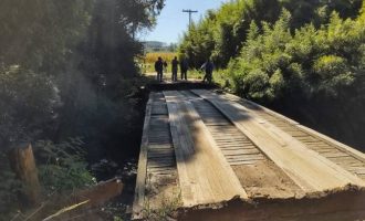 Ponte Marta Helena, no 7º distrito, está interditada