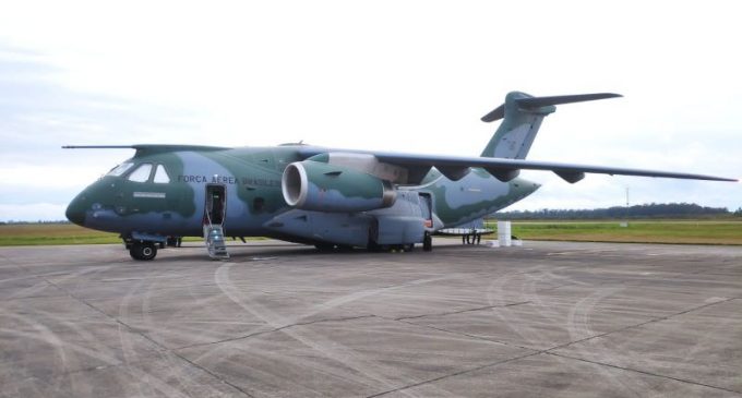 KC-390 da FAB pousa no Aeroporto Internacional de Pelotas