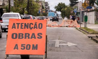 Obras exigem atenção de motoristas na Andrade Neves e Osório