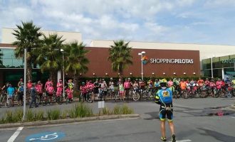 Shopping Pelotas recebe chegada da 6ª Pedalada Rosa Choque neste domingo (26)