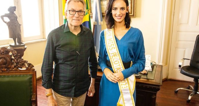 Idemar recebe Miss Universo Pelotas