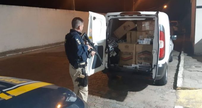 PRF prende casal contrabandeando cigarros paraguaios em Canguçu