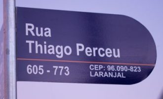 Thiago Perceu agora é nome de rua em Pelotas