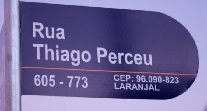Thiago Perceu agora é nome de rua em Pelotas