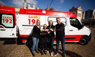 Cidade recebe nova ambulância para o Samu