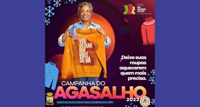 Drive thru da Campanha do Agasalho 2023 em Pelotas