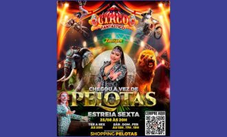Circo Fantástico estreia espetáculos no Shopping Pelotas nesta semana