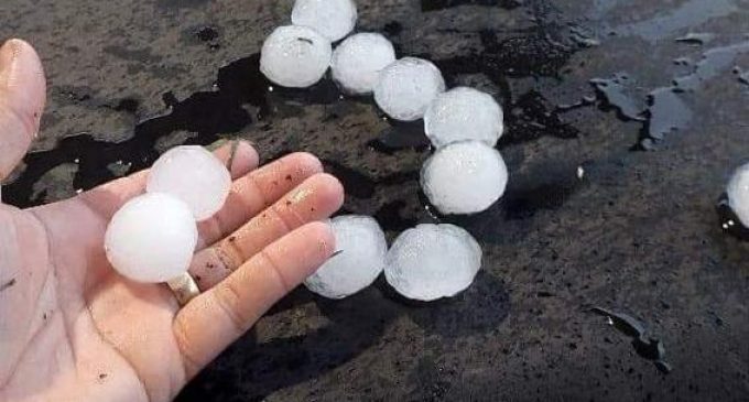 Temporal de granizo atinge Zona Sul