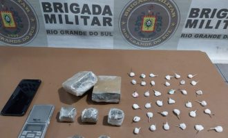 4º BPM prende dois homens por tráfico de entorpecentes em Pelotas
