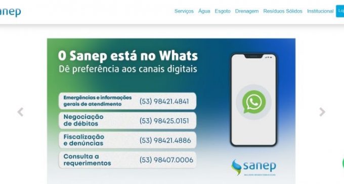 Sanep disponibiliza novos serviços pelo site