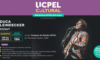 Curso de Medicina da UCPel celebra 60 anos com show gratuito de Duca Leindecker