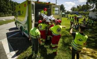 Ecosul simula acidente com carga perigosa e múltiplas vítimas