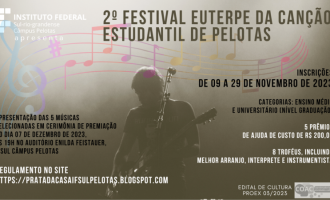 Abertas inscrições para o “2º Festival Euterpe da Canção Estudantil de Pelotas”