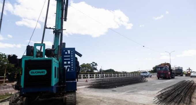 Começa a concretagem da ponte do Laranjal