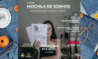 Curso de reutilização criativa é oferecido pelo CRAS Morro Redondo