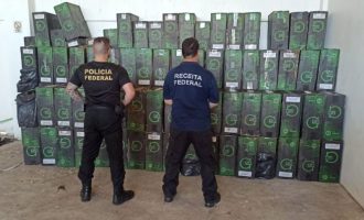 Apreensão de carga com 80 mil maços de cigarros paraguaios na Aduana de Chuí