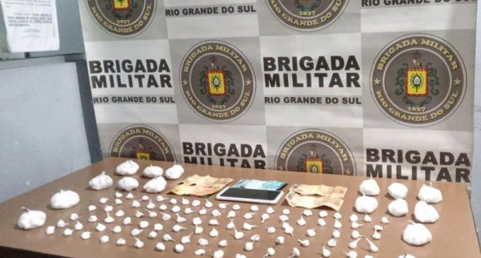 Brigada Militar prendeu indivíduo por tráfico de drogas em Pelotas