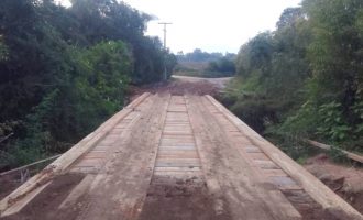 Município recupera a ponte Adilson na estrada do Corrientes