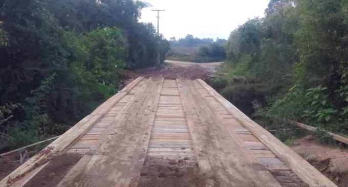 Município recupera a ponte Adilson na estrada do Corrientes