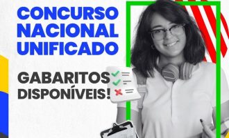 Gabarito das provas objetivas já está disponível no site do Concurso Nacional Unificado