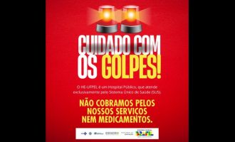 Alerta sobre golpes de cobranças indevidas no HE- UFPel