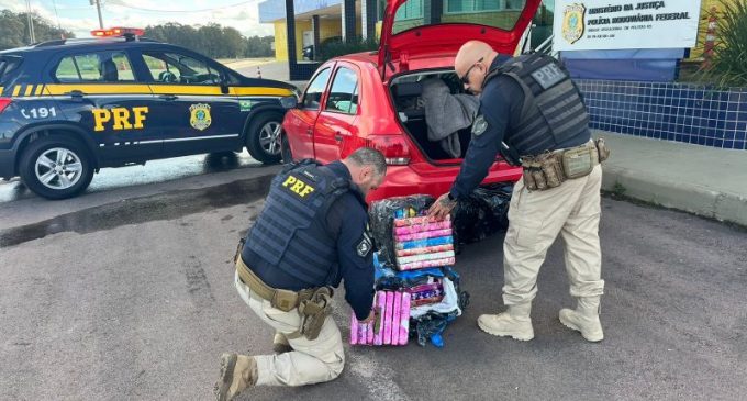 Casal com 52 quilos de maconha é preso em Turuçu