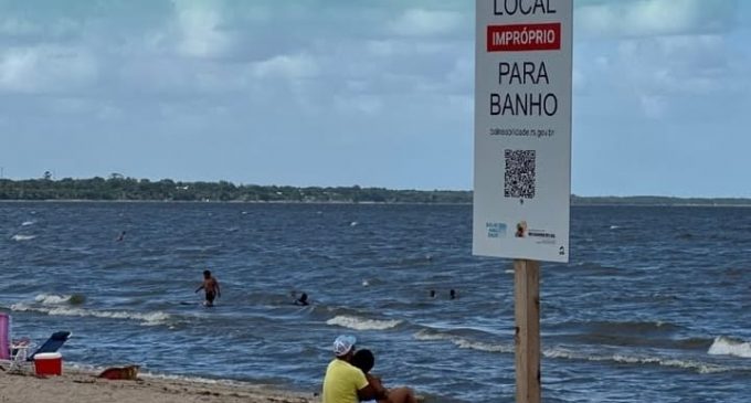 Metade dos pontos impróprios para banho no RS estão em Pelotas