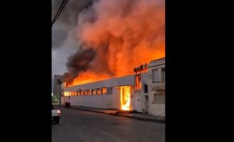Incêndio destrói Supermercado Paraíso