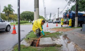 Prefeitura monitora escoamento pluvial no município
