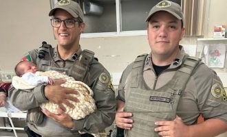 PM’s auxiliam no salvamento de bebê de apenas 6 dias