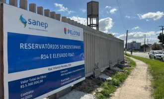 Sanep constrói reservatório de água no Jardim das Tradições