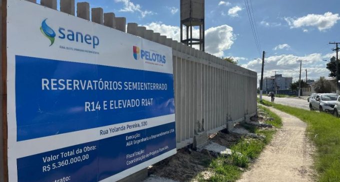Sanep constrói reservatório de água no Jardim das Tradições
