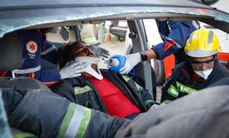 Simulado de acidente com atuação do SAMU marca o Maio Amarelo em Pelotas