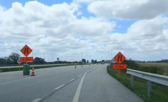 BR-116 tem desvio de tráfego entre os km 403 e 408 devido às obras de duplicação