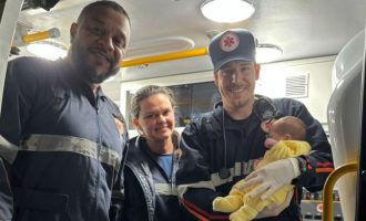 Equipe do SAMU salva bebê de 20 dias após engasgo em Pelotas
