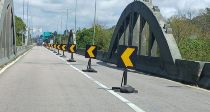 Tráfego é desviado para obra de reforço estrutural na Ponte do Retiro