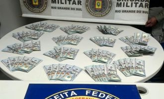 Brigada e Receita apreendem R$ 75mil dólares com duas mulheres