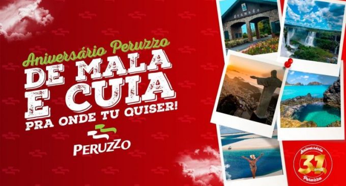 Peruzzo lança campanha de aniversário  “De mala e cuia pra onde tu quiser” e premia clientes
