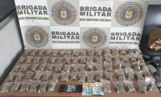 Traficante é preso pela Brigada com grande quantidade de drogas em Pelotas