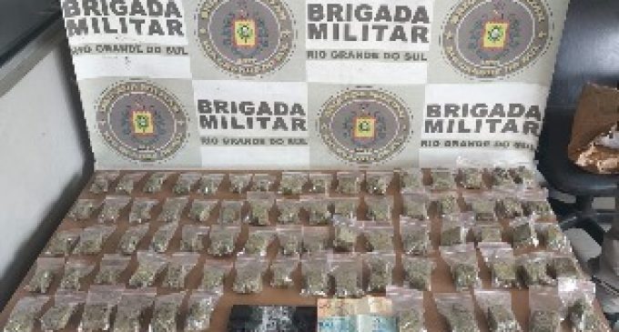 Traficante é preso pela Brigada com grande quantidade de drogas em Pelotas