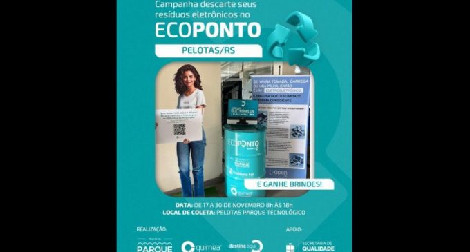 Quinzena do Descarte de Resíduos Eletrônicos chega ao Ecoponto do Pelotas Parque Tecnológico