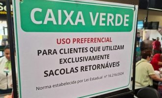 Estabelecimentos oferecem prioridade a usuários de sacolas retornáveis