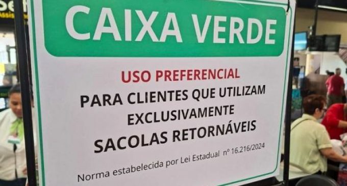 Estabelecimentos oferecem prioridade a usuários de sacolas retornáveis
